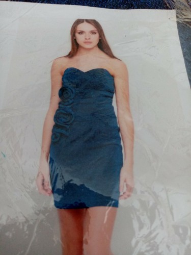 BLUE sparkly sleeveless party Dress Size 8 UK BNWT - Picture 3 of 5