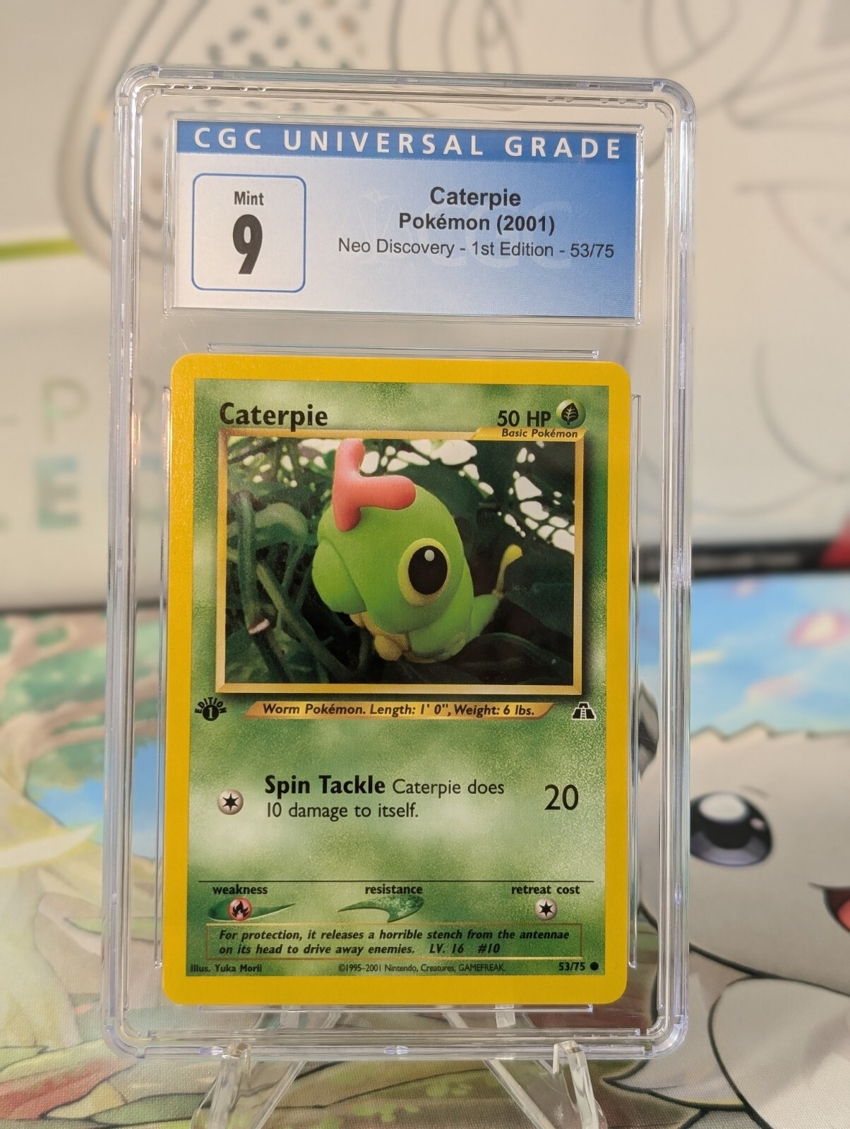 Pokémon Neo Discovery 1st Edition Caterpie 53/75 CGC 9.0 Mint