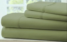 Superior Cotton Rich 55 Cotton 45 Poly Sheet Set 600TC Sage Green Full NEW