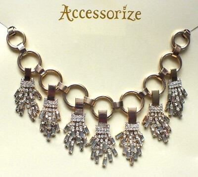 ACCESSORIZE LARGE DIAMANTE COLLAR NECKLACE