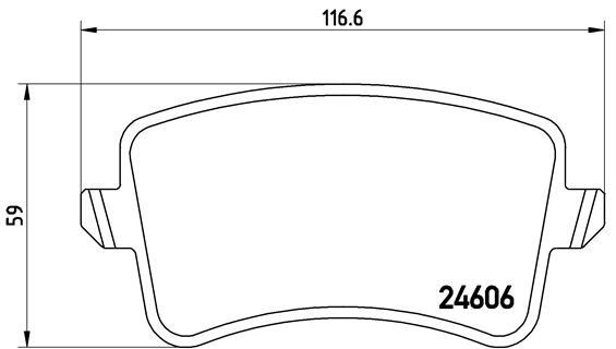 Rear BREMBO P 85 100X Brake Pad Set, disc brake for AUDI,AUDI (FAW)