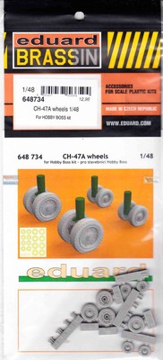 EDU648734 1:48 Eduard Brassin CH-47A Chinook Wheels (HBS kit)