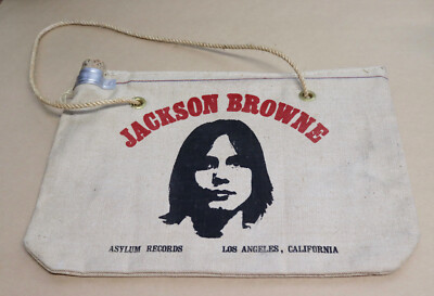 #ad Jackson Browne Asylum Records Saturate Before Using Album Promo Canvas Water Bag $505.75