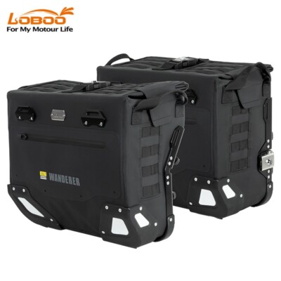 30L+40L Motorcycle Wanderer Side Bags MOLLE expanding system Requires LOBOO Side