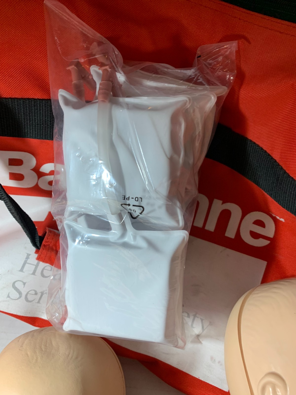 Lot Of 3 Laerdal Baby Anne CPR Training Mannequin Manikin, Xtra Lungs& Bag