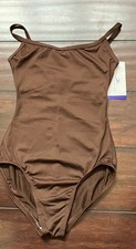 NWT Motionwear Small Adult Brown with Design on Back Ballet Dance Leotard