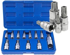 Torx Steckschl&uuml;ssel Satz 12-tlg 1/2 3/8 1/4 Innen Torx N&uuml;sse Mit Loch TS8-TS60