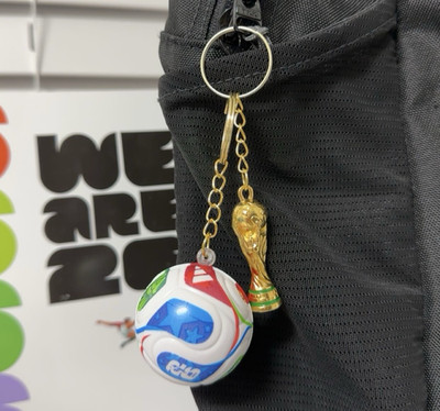 FIFA World Cup 2026 Trophy & Soccer Ball Keychain Set Fan Souvenir Gift