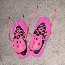 PUMA Women s Pink/Black Colorblock Mesh Lace-...