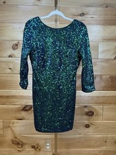 Fashion Nova Special Occasion Mini Dress Women’s Med Peacock Coloring