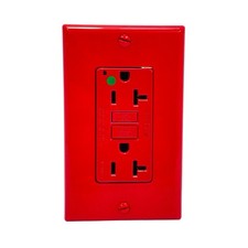 Leviton GFNT2-HGR Red SmartlockPro GFCI Receptacle Hospital Grade 20A 2P3W NEW 
