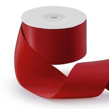 2-inch x 25 Yards Red Double Faced Wide Satin Ribbon for Gift Wrapping Crafts