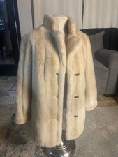 Vintage Faux Fur Coat Cream