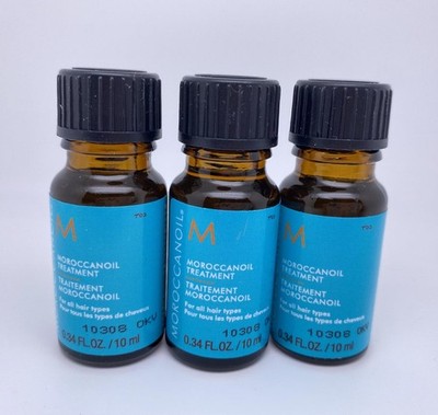 3  x MOROCCANOIL TREATMENT 10ml / 0.34 FL OZ Each - All Hair Types - NEW