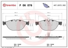 Bremsbelagsatz Vorne Teves-System für BMW F10 F07 F11 F12 F13 F06 F01 F02 08-18