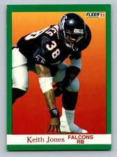 1991 Fleer Keith Jones #204 Atlanta Falcons