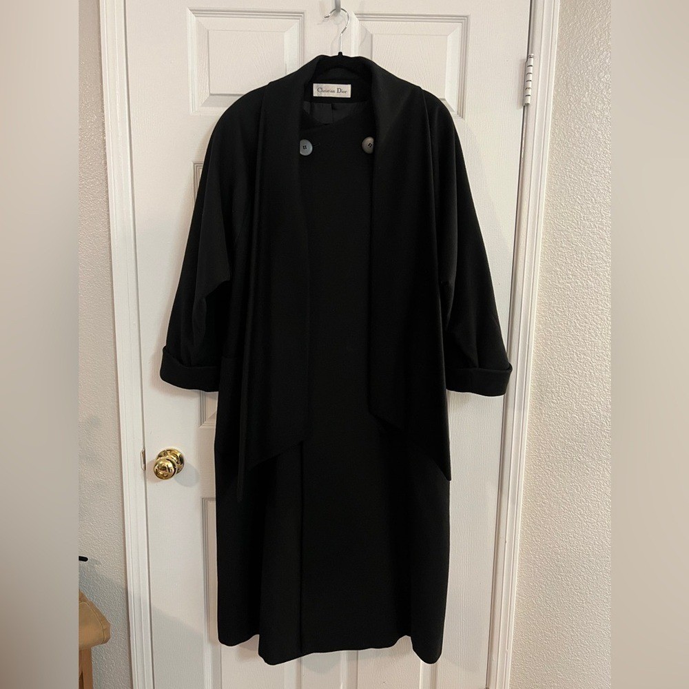 Vintage 1960s Christian Dior Loro Piana 100percent Lambswool Women's Trench Coat