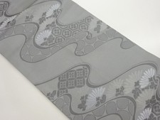 7596860: JAPANESE KIMONO JAPANESE NAGOYA OBI / WOVEN CLASSICAL PATTERN