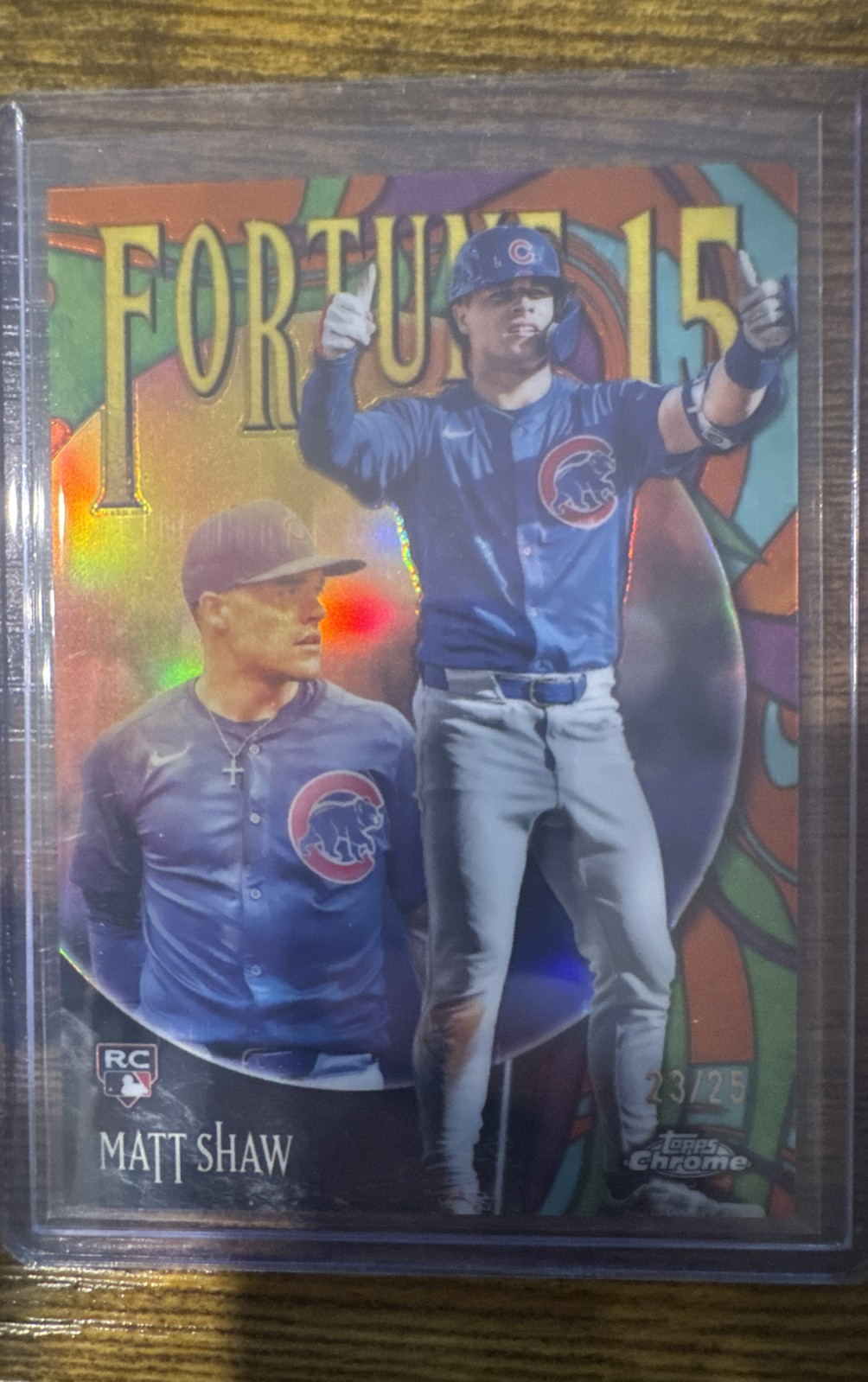 2025 Topps Chrome Update Series - Fortune 15 Matt Shaw #F15-24 Orange Refractor