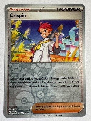 Pokemon TCG PRE Prismatic Evolutions 105/131 Crispin Reverse Holo