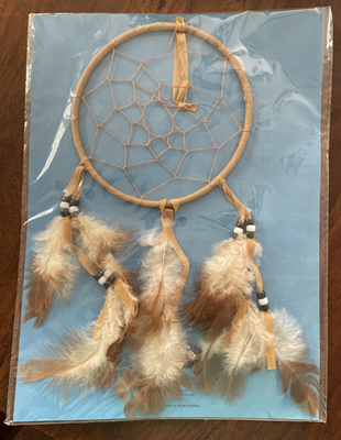 #ad Dream Catcher Brown Feather Hanging Decor Authentic Lakota SIOUX Culture Item $8.99