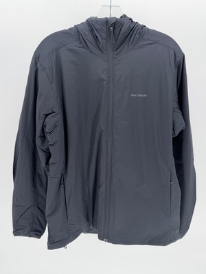 Salomon Men's Mountain Flex Hooded Jacket, Deep Black, Assorted