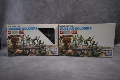 ESCI ERTL 1/72 WWII Russian Infantry 2 Boxes + Free Shipping