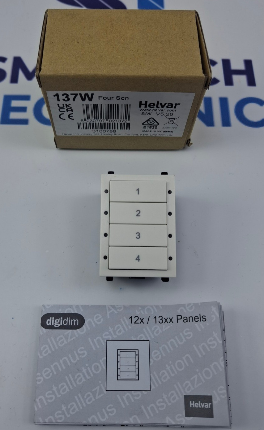 137W HELVAR 4 Button Push Panel