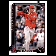 Ryan Johnson Rookie #US121 2025 Topps Update Los Angeles Angels Baseball Card. rookie card picture