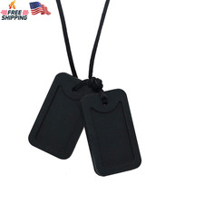 Black Silicone Sensory Chew Necklace for Kids Adults Autism ADHD SPD
