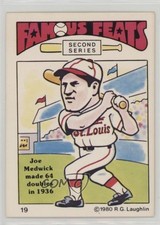 1980 Laughlin Famous Feats Second Series Joe Medwick #19 HOF 0a3