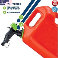 5 Gallon Gas Can Smart Control Easy Pour Squeeze Spout Spill Proof Container New