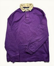Vintage Men’s L.L. Bean Long Sleeve Rugby Shirt Corduroy Collar 80s USA Made L