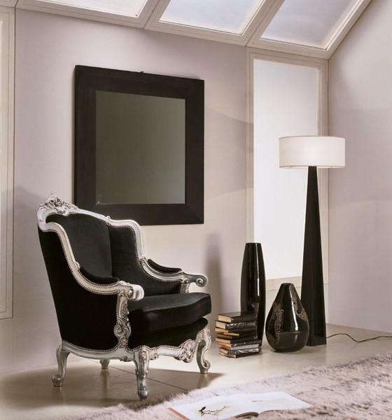 Klassischer Design Sessel Luxus Design MöBel Textil Wohnzimmer Wohnzimmer Neu-image