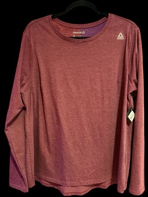Reebok Women NWT Long Sleeve T-Shirt Top 1X Logo