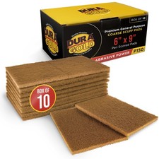 10 Dura-gold 6 X 9 Gold Coarse Scuff Pads 150 Grit Sanding Scuffing Automotive 10 Dura-gold 6 X 9 Gold Coarse Scuff Pads 150 Grit Sanding Scuffing Automotive