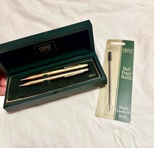 Vintage Cross Classic Century Gold Tone Pen Pencil Set Box Refill 8513