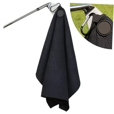Magnetic Golf Towel-Max N52 Industrial Magnet with Rubber Cover and Black