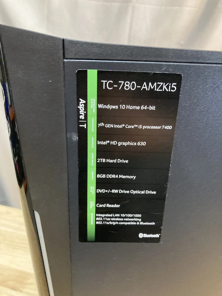 ACER ASPIRE TC-780A CORE i5-7400 3.0GHz 500GB 8GB RAM DDR4 256GB SSD W11H WiFi - Image 4 of 4