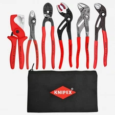 Knipex Plumbing Set with Keeper Pouch, 7 Pieces