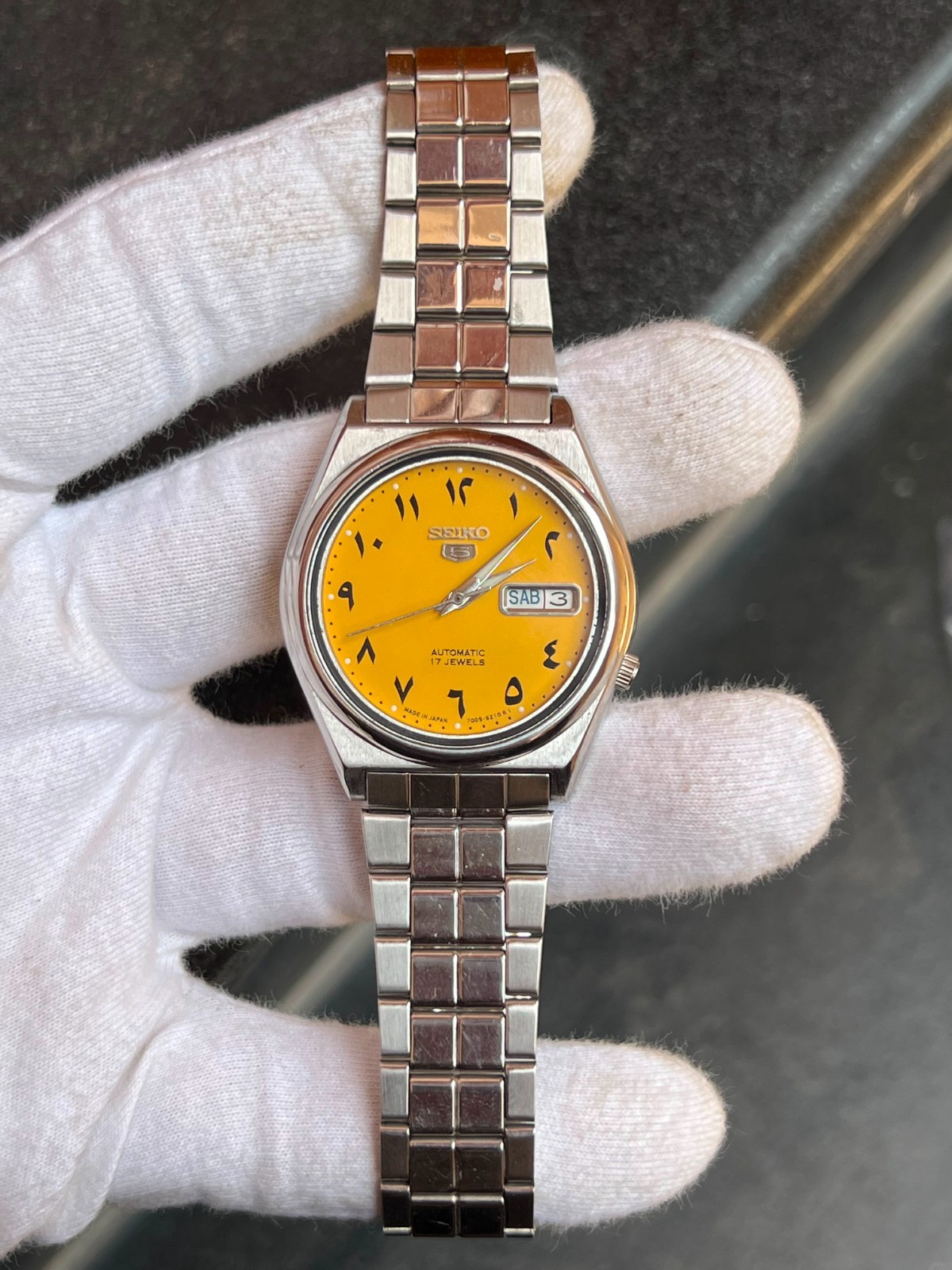 Lot of 5 Seiko vintage automatic watches,day/date, arabic sunburst dials, Japan image 9