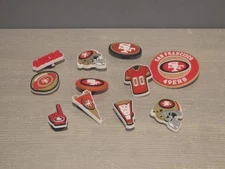 NFL San Francisco 49ers Football Team Unbranded Crocs Shoe Charms 11 Pieces