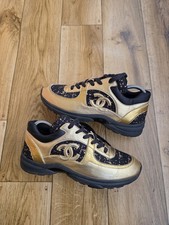 CHANEL TWEED TRAINERS SIZE 41 EU, 10.5 US, 8 UK
