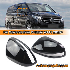 1 Paar Schwarz Ersatz Spiegelkappen Kappe Für Mercedes-Benz V-Klasse W447 2016+