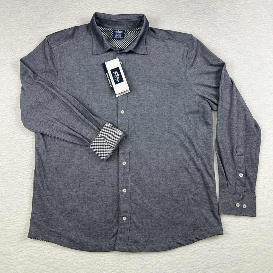 Charles River Apparel Shirt Mens Large Naugatuck Gray Button Down Stretch NEW - Image 2 of 4