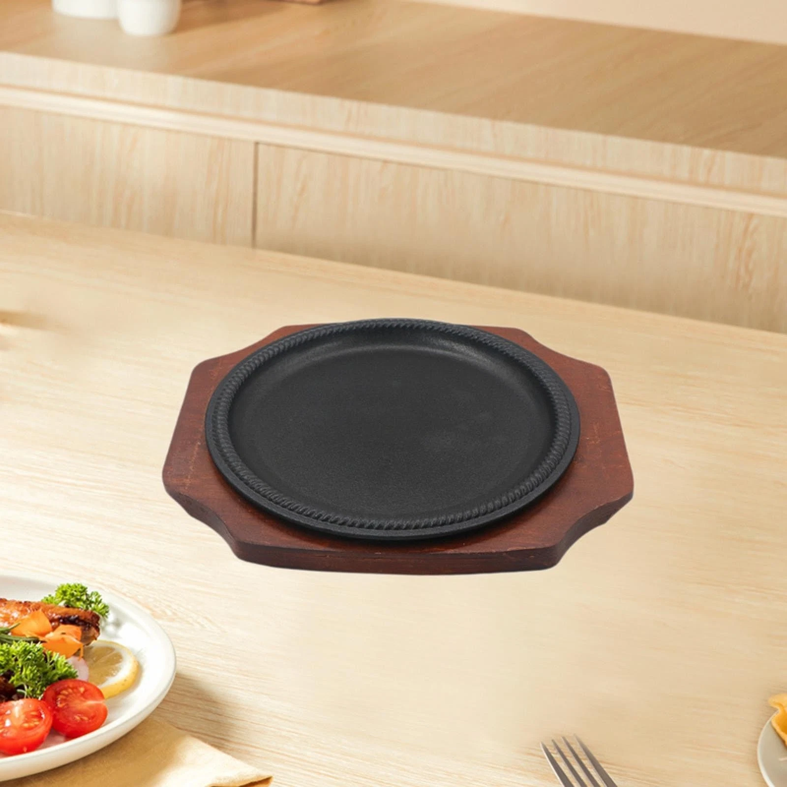 Griddle Steak Plate Teppanyaki Plate Round Steak Plate