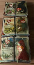 Ty Teenie Beanies Dinosaur Trio Steg Rex Bronty 1999 McDonald's Set