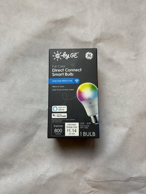 GE CYNC Smart Full Color A19 LED Light Bulb, 60W Replacement, Wi-Fi