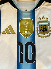 Adidas Argentina Messi #10 Youth 11-12Y 152 World Champions 3 Star Jersey