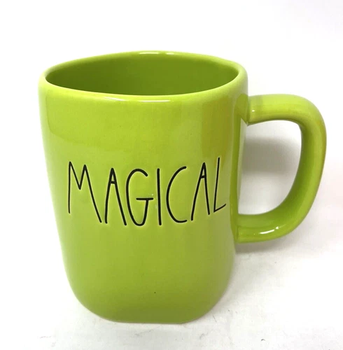 Rae Dunn Halloween "MAGICAL" Green Mug LL Magenta Artisan Collection Coffee Tea